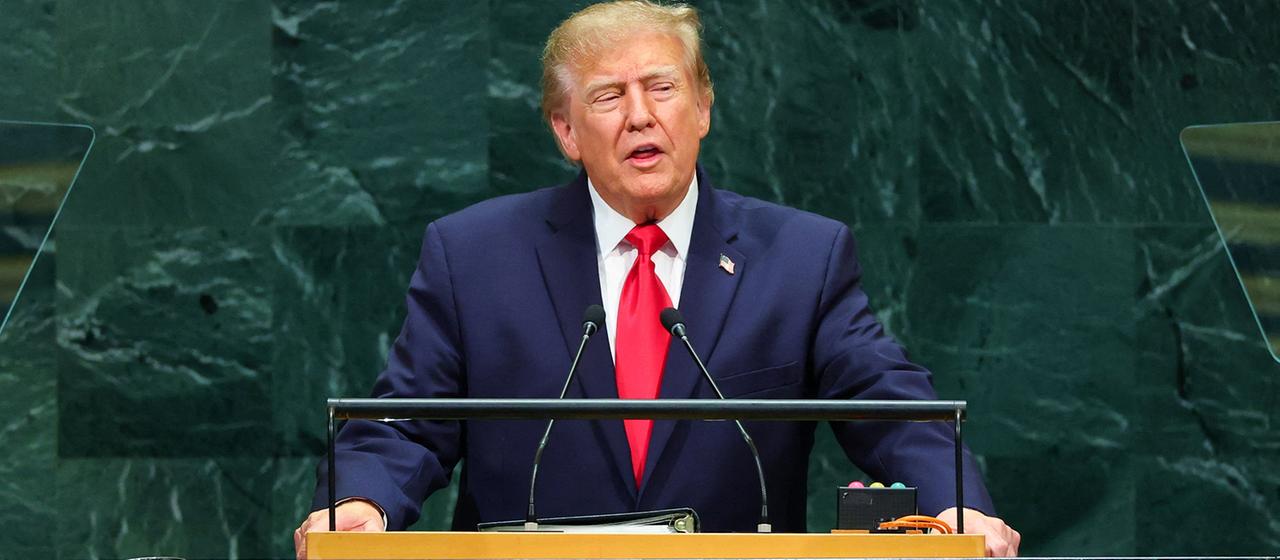 Donald Trump am Rednerpult