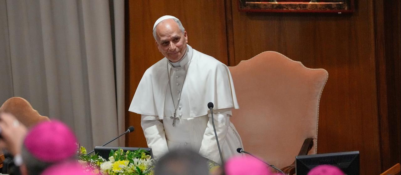 Papst Leo bei der Vorstellung seiner Enzyklika zur Künstlichen Intelligenz