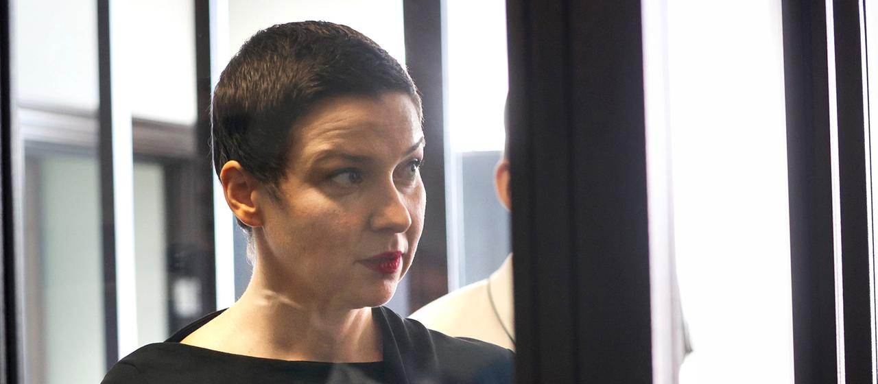 Maria Kolesnikowa während einer Gerichtsverhandlung (Archivbild: 04.08.2021)