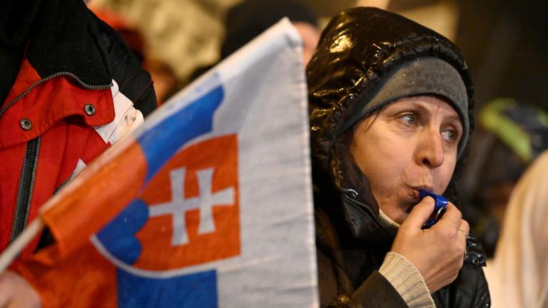 Proteste gegen die geplante slowakische Strafrechtsreform.