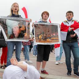Zehntausende Demonstranten versammelten sich am 23. August in Zentral-Minsk, um den Rücktritt des belarussischen Präsidenten Alexander Lukaschenko zu fordern.