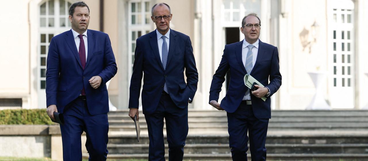 Lars Klingbeil, Friedrich Merz und Alexander Dobrindt