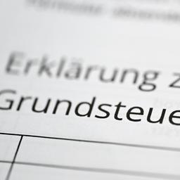 Ein Formular zur Angabe des Grundsteuerwerts für die Grundsteuer