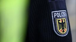 Blick auf das Wappen der Bundespolizei.