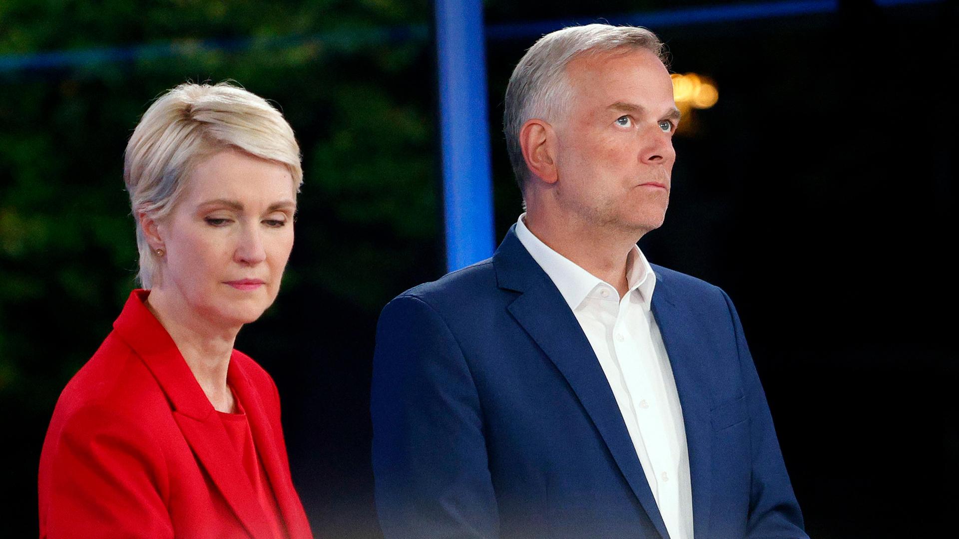 Manuela Schwesig (l) und Leif-Erik Holm | EPA