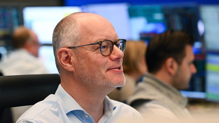 Börsenhändler an der Frankfurter Börse.