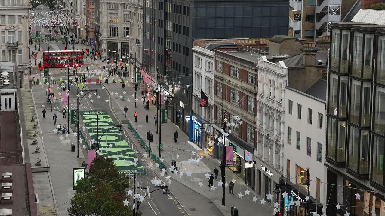 Oxford Street in London wird zur Fußgängerzone