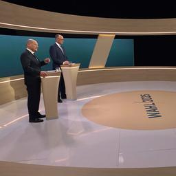 Olaf Scholz und Friedrich Merz im TV-Duell