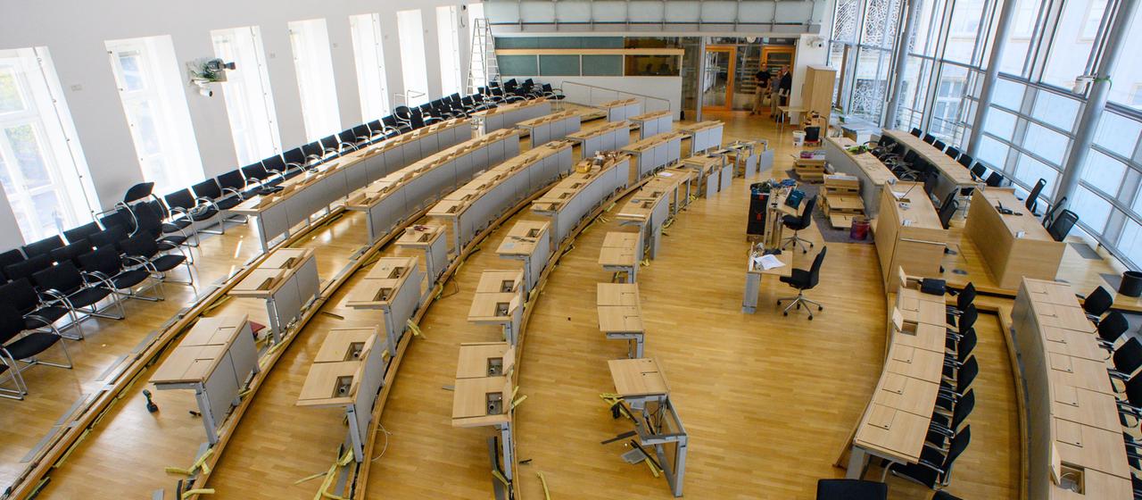Der Plenarsaal des Landtags in Sachsen-Anhalt