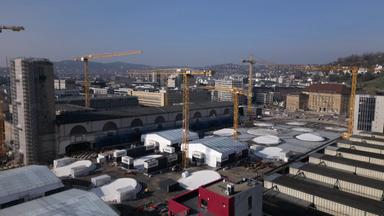 Die Baustelle von Stuttgart 21 von oben