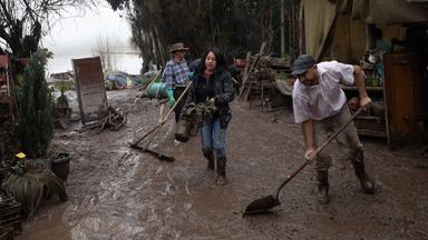 Aufräumarbeiten im chilenischen Maule nach den Überwemmungen