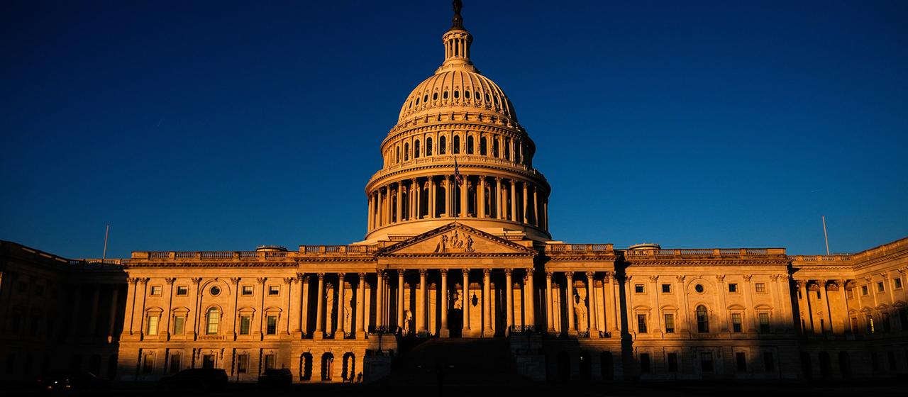 Blick auf das US-Kapitol in Washington.