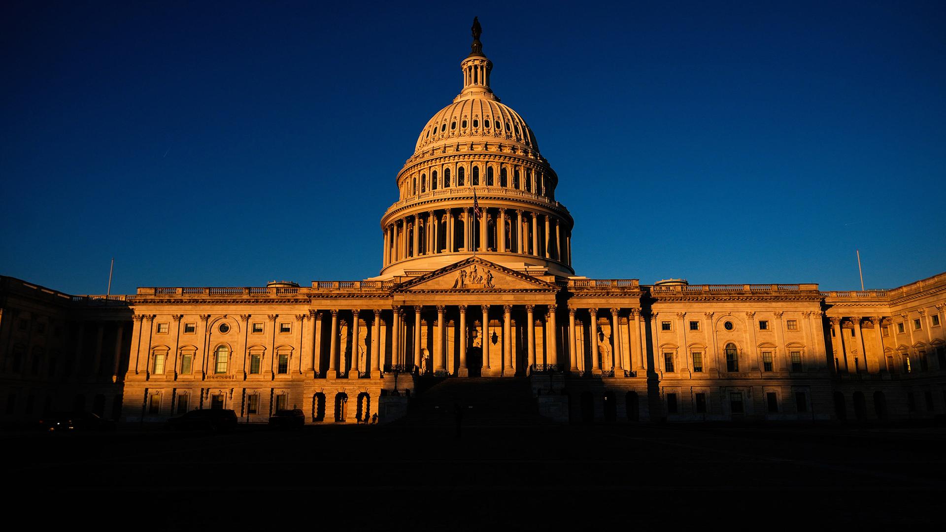 Blick auf das US-Kapitol in Washington. | dpa