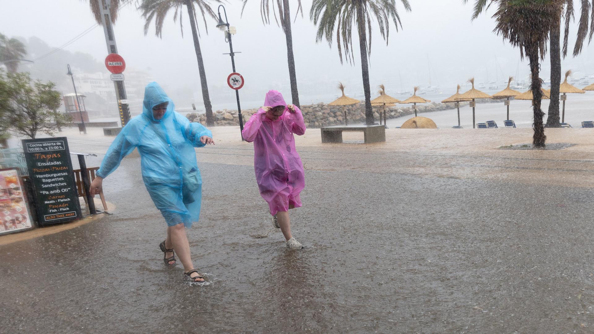 Sturm und Regen wüten auf Mallorca
