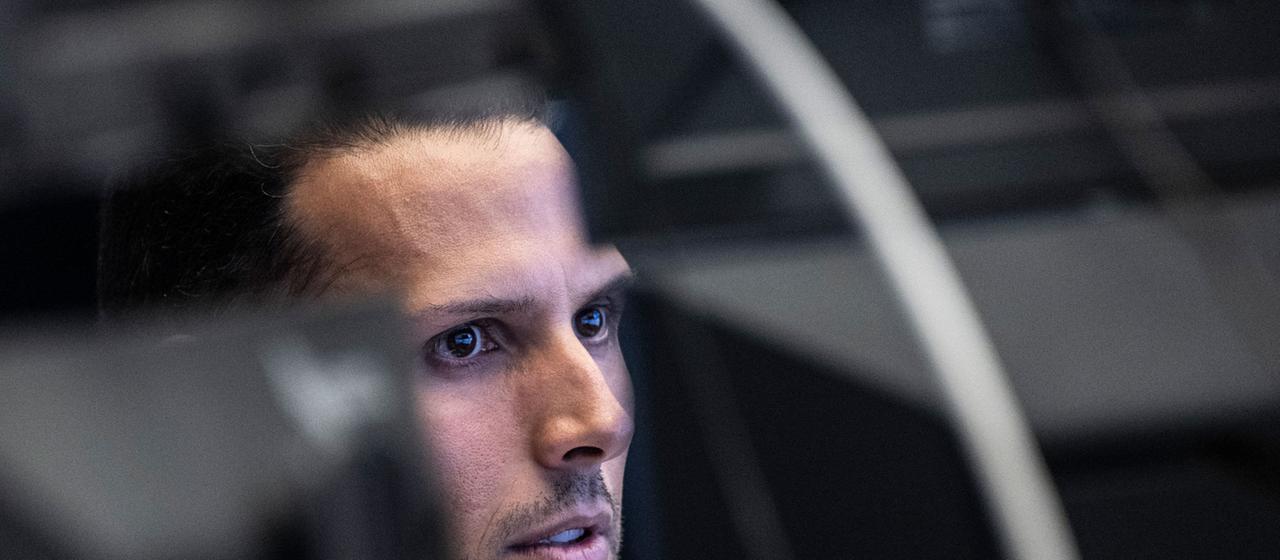 Börsenhändler in Frankfurt