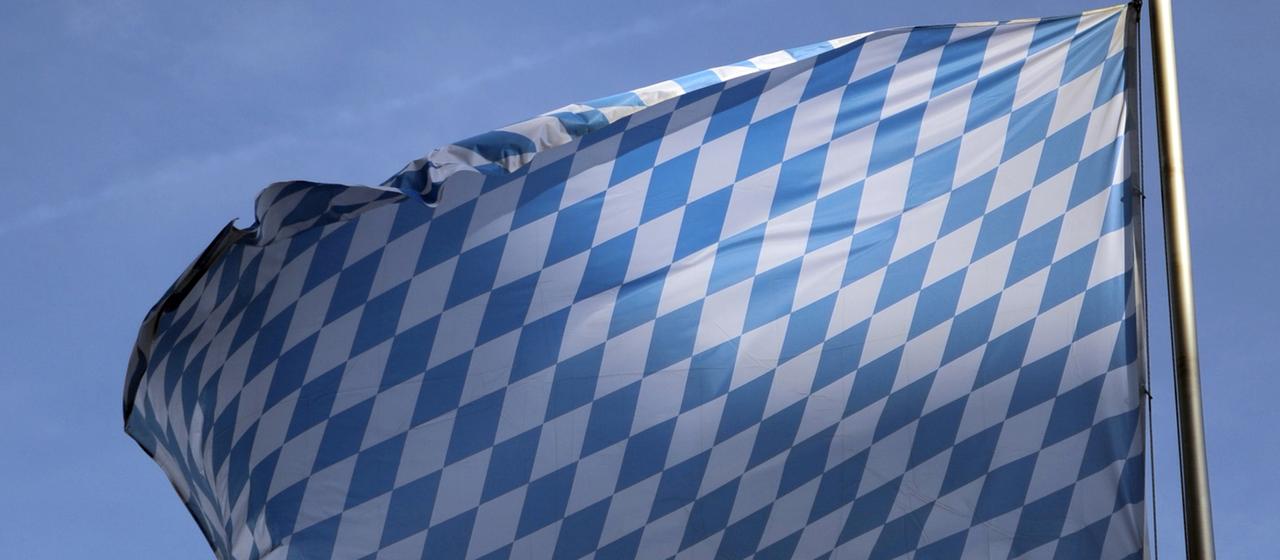 Fahne des Bundeslandes Bayern