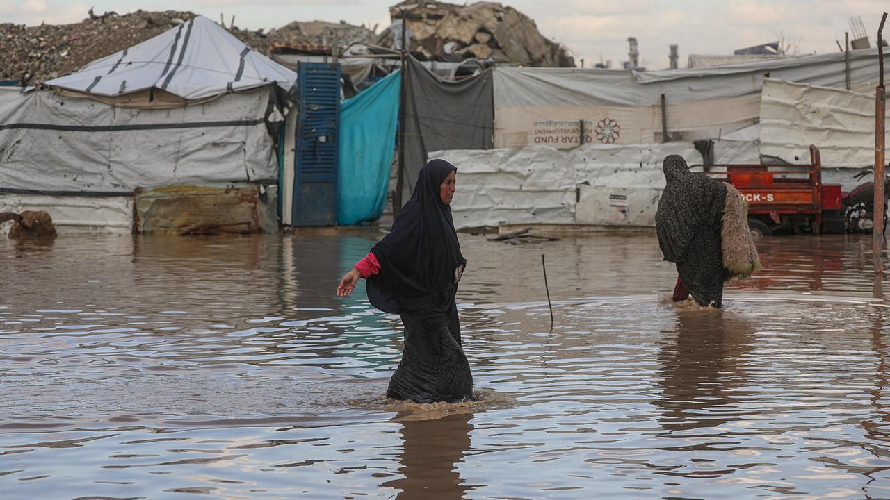 Überschwemmungen im Gazastreifen nach heftigem Regen