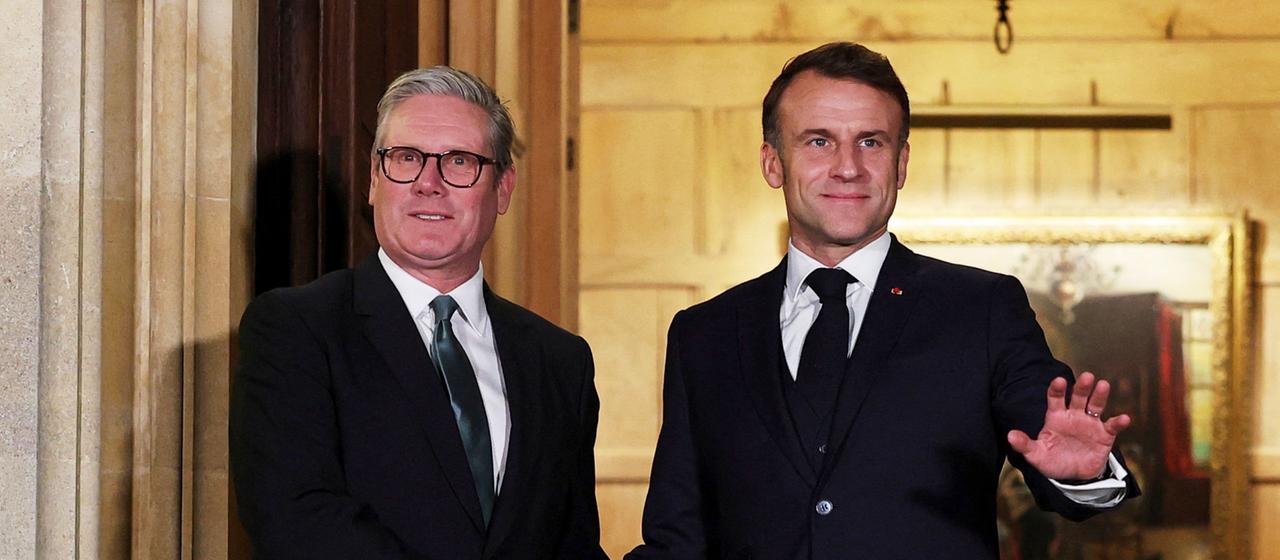 Keir Starmer und Emmanuel Macron (Archiv)