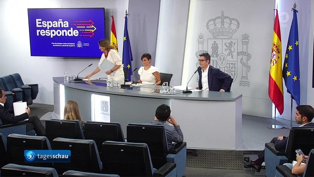 Spanische Regierung beschließt Energiesparmaßnahmen | tagesschau.de