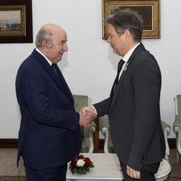 Abdelmadjid Tebboune und Robert Habeck