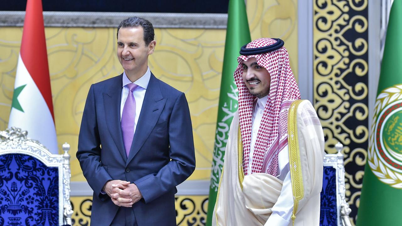 Baschar al-Assad und Bandar Bin Sultan | AP