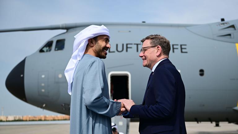 Außenminister Wadephul und Außenminister Sajid (Vereinigten Arabischen Emirate).