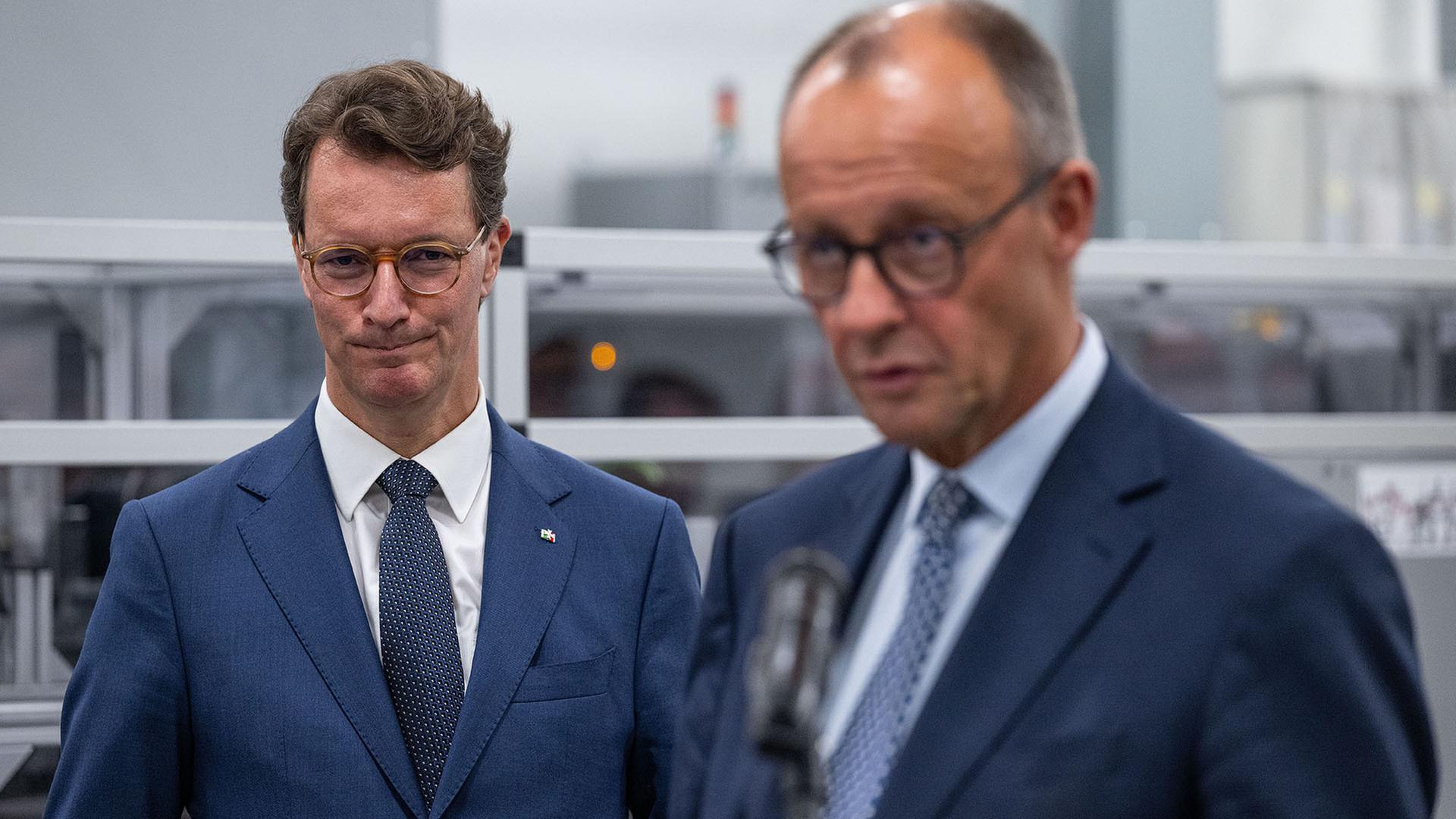 Hendrik Wüst und Friedrich Merz | picture alliance/dpa