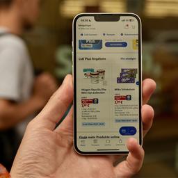 Die Lidl-App auf einem Smartphone.