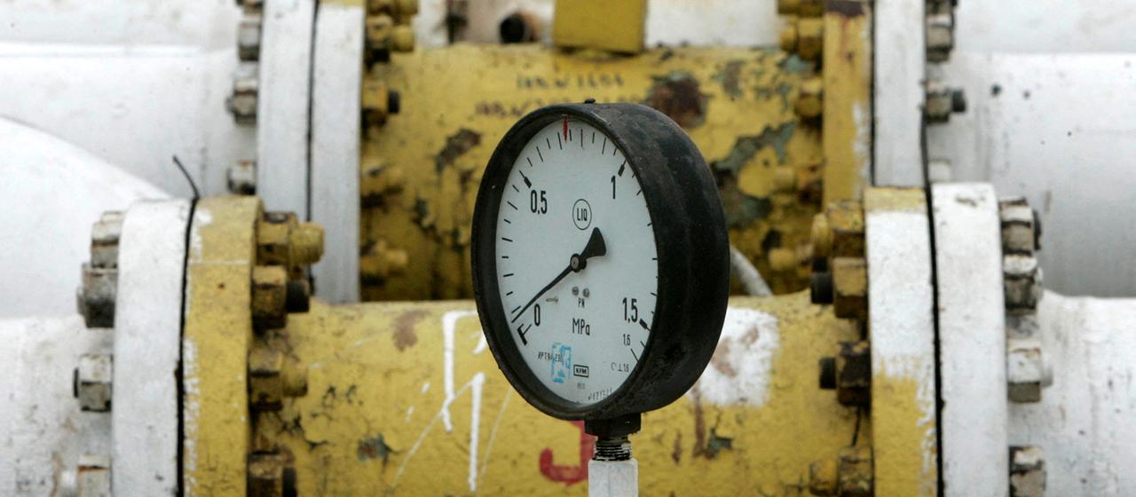 Messgerät an der Produktionsstation der Druschba-Pipeline in Brody, Ukraine. (Archivbild)