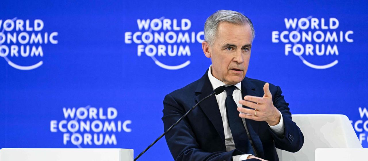 Mark Carney in Davos.