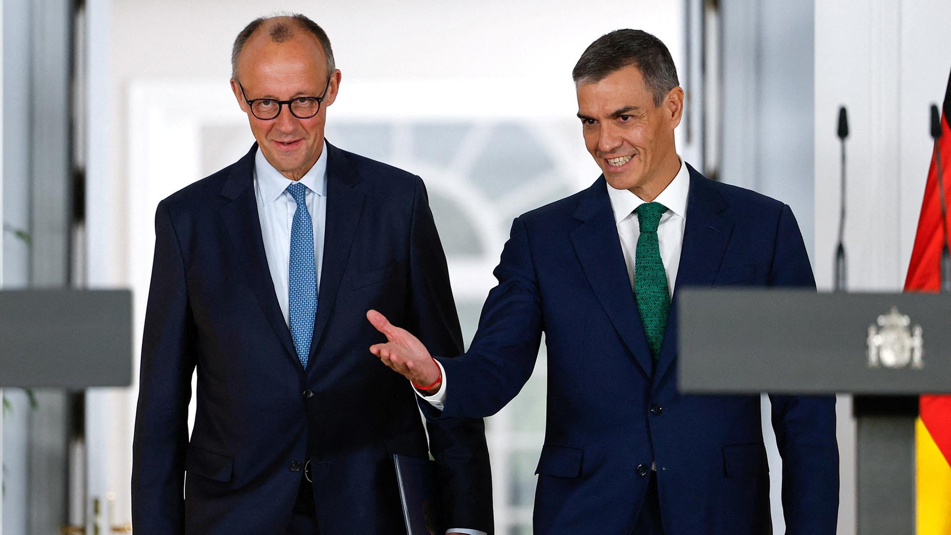 Friedrich Merz und Pedro Sánchez | REUTERS