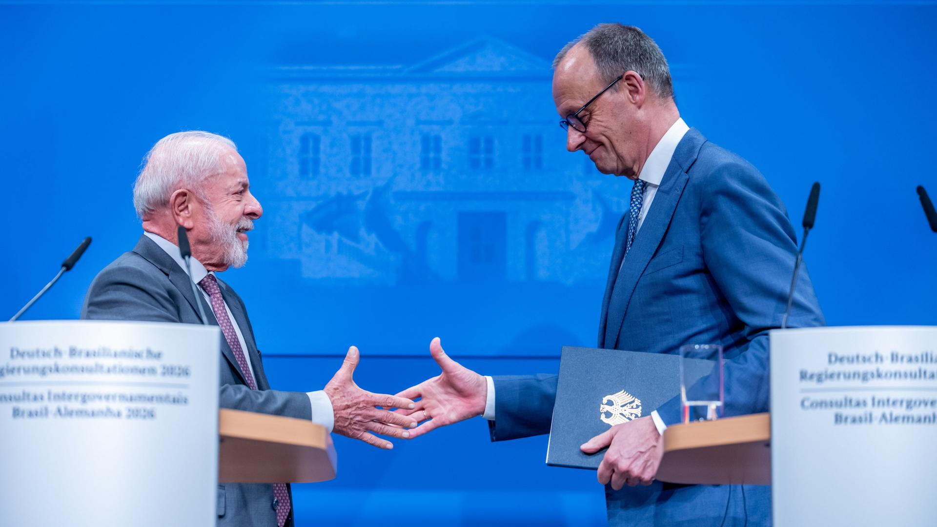 Lula und Merz | Michael Kappeler/dpa