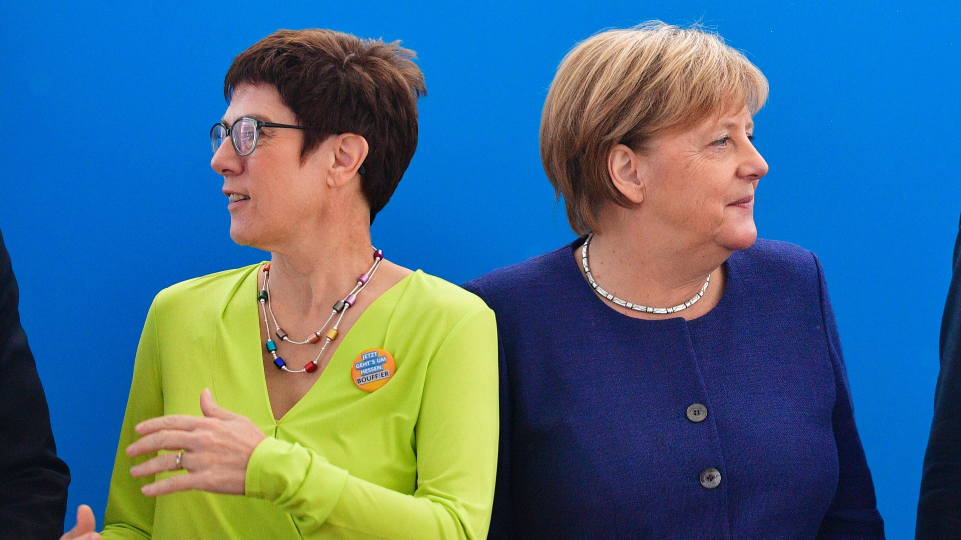 Annegret Kramp-Karrenbauer und Angela Merkel