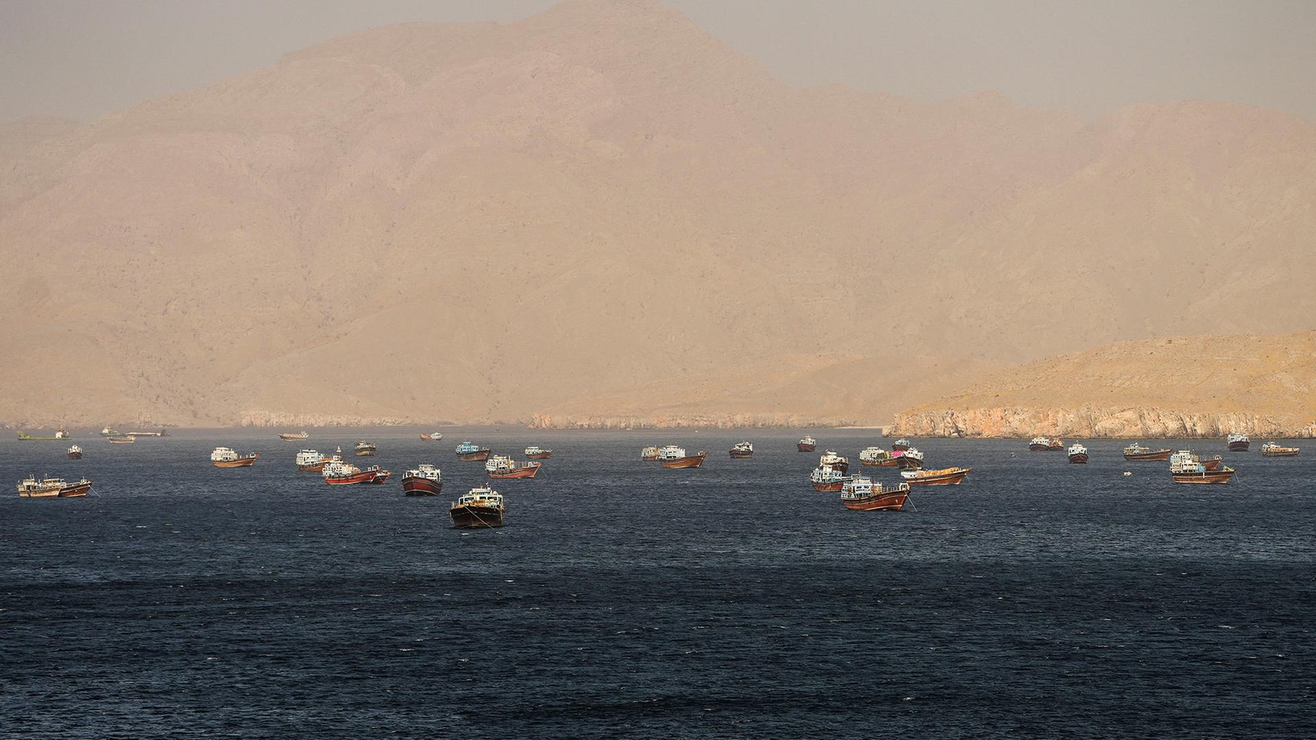 Zahlreiche Boote befinden sich in der Nähe eines Ufers. | REUTERS