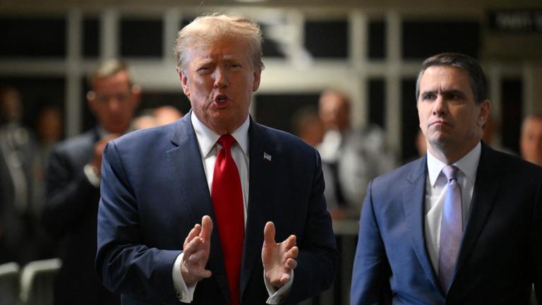 Trump bei der Anhörung in New York