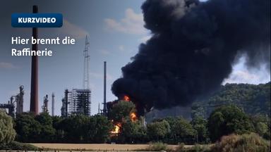 Brand in Raffinerie in Gelsenkirchen ausgebrochen