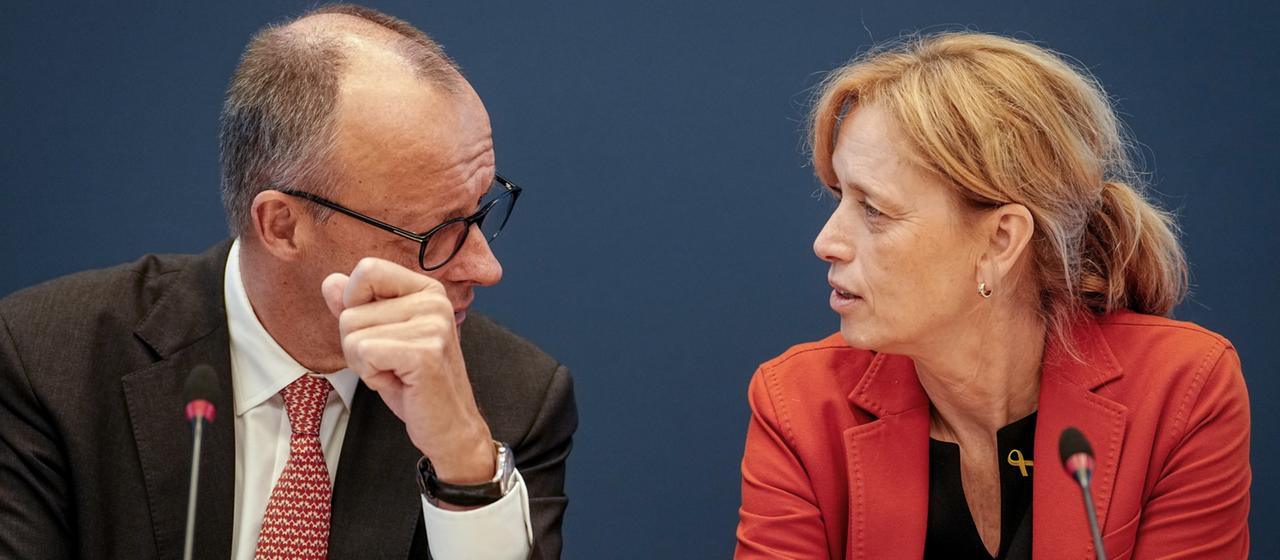 Friedrich Merz und Karin Prien