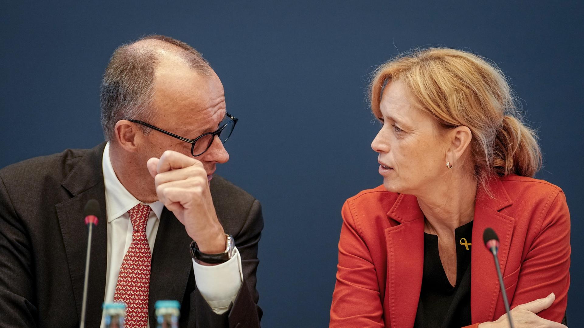 Friedrich Merz und Karin Prien | dpa