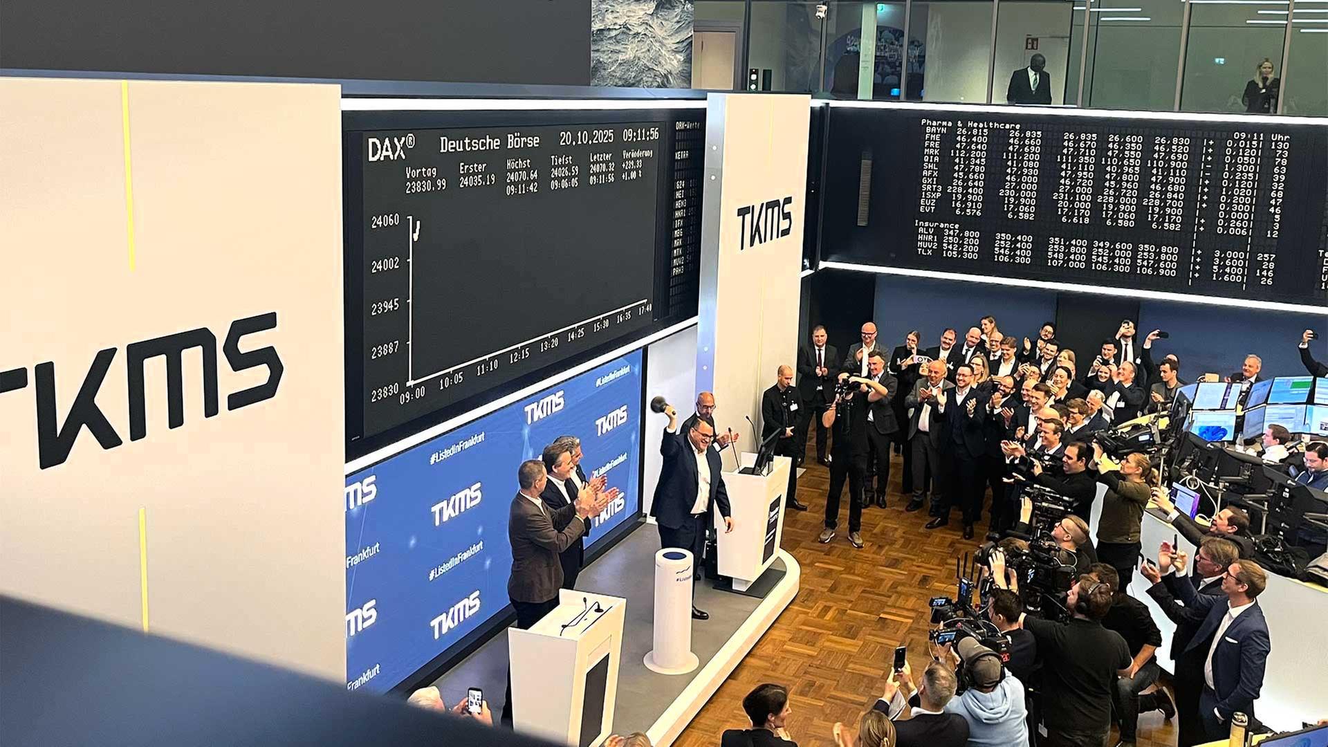 TKMS Börsengang an der Frankfurter Börse. | ARD Finanzredaktion / A.-C. Beck