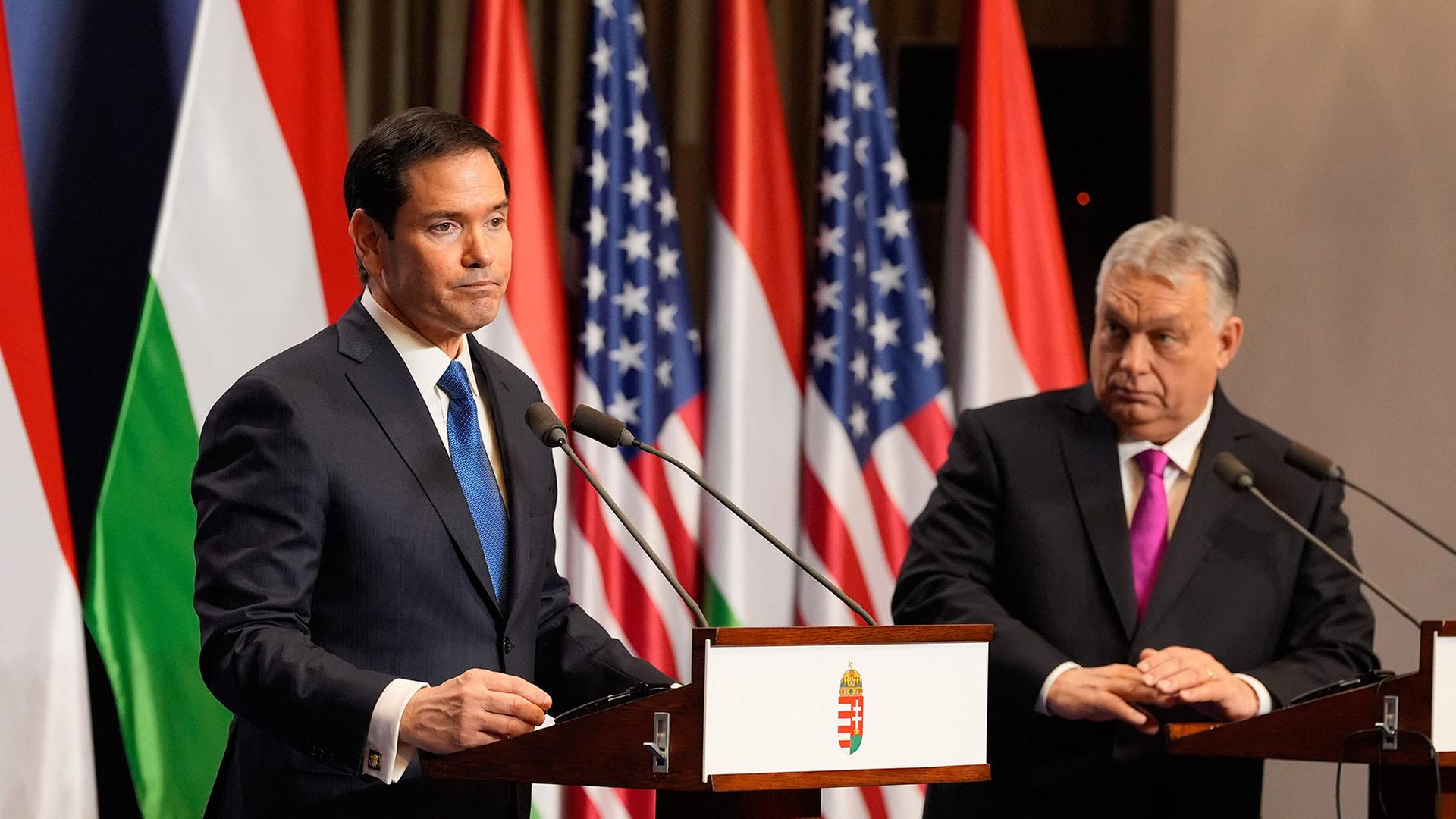 Marco Rubio und Viktor Orbán | AFP