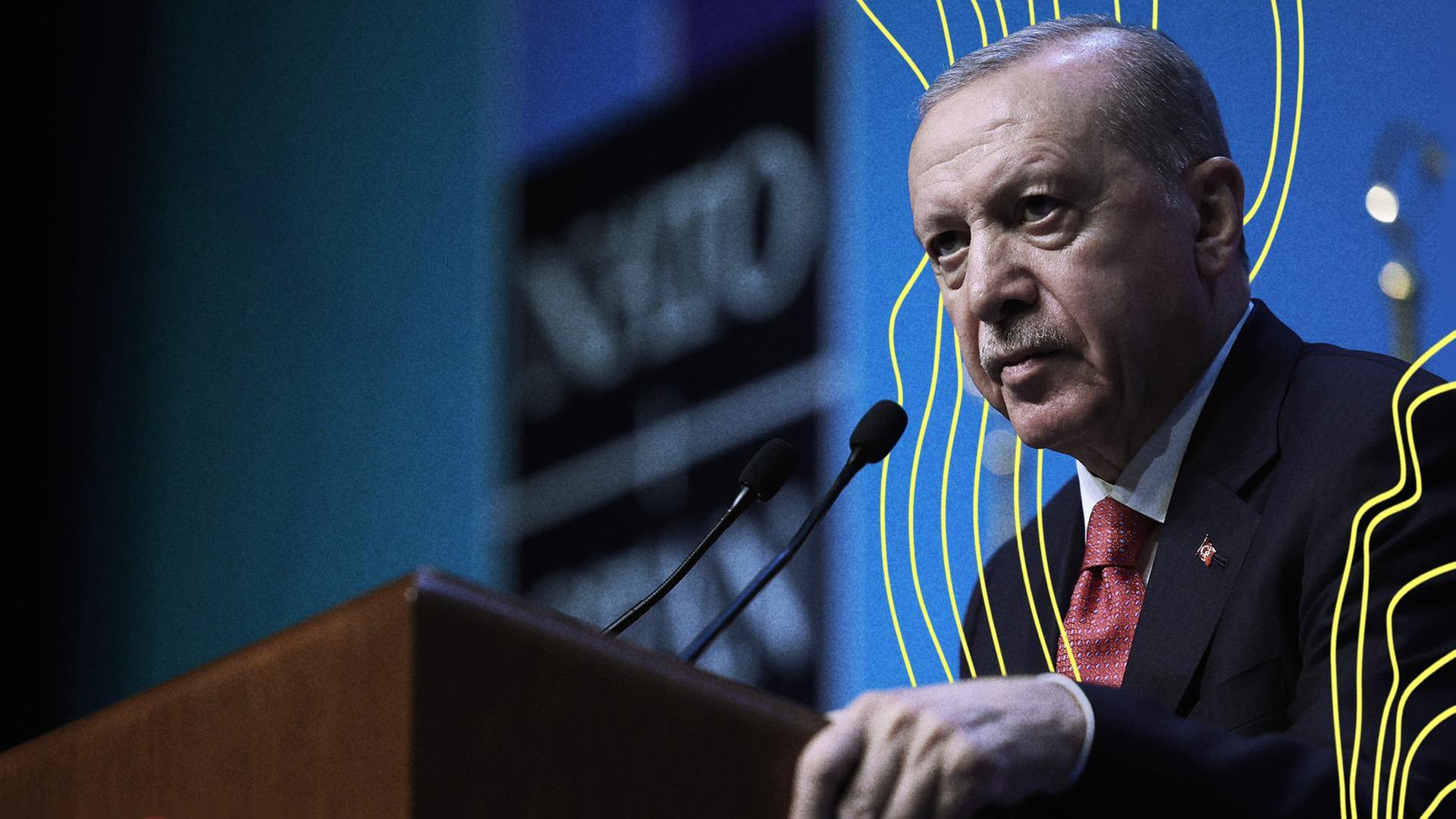 Der tÃ¼rkische PrÃ¤sident Recep Tayyip ErdoÄan beim 36. NATO-Gipfel | IMAGO / Anadolu Agency