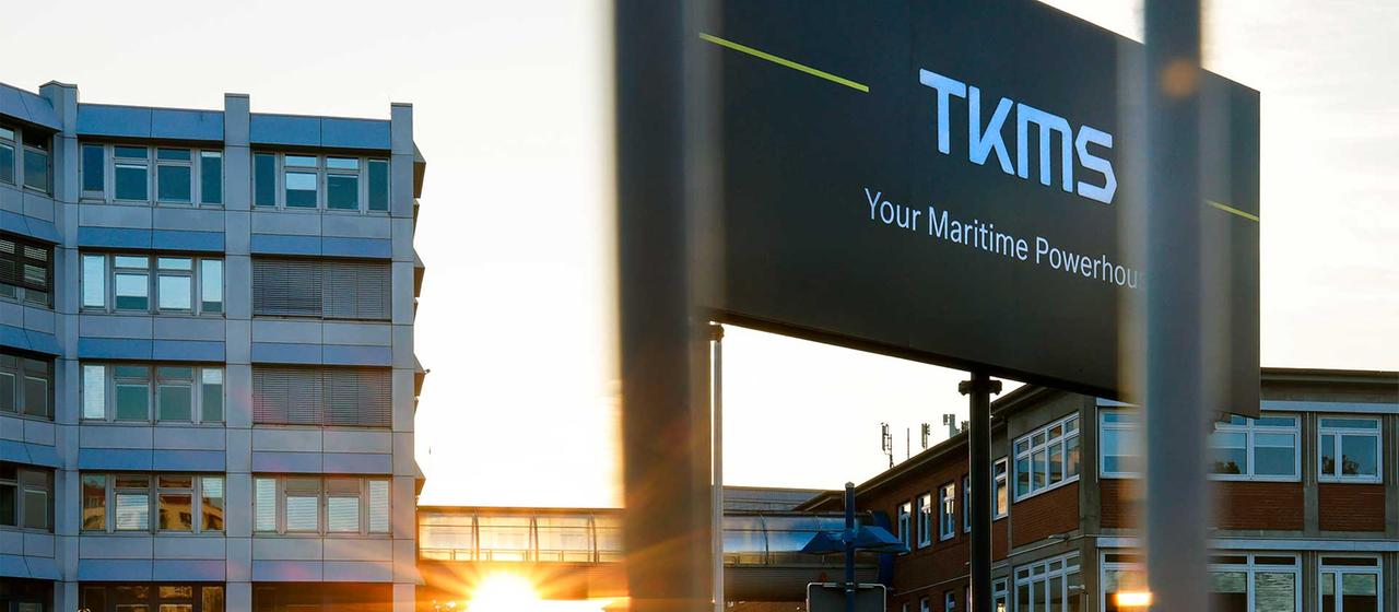 Das Verwaltungsgebäude von Thyssenkrupp Marine Systems (TKMS)