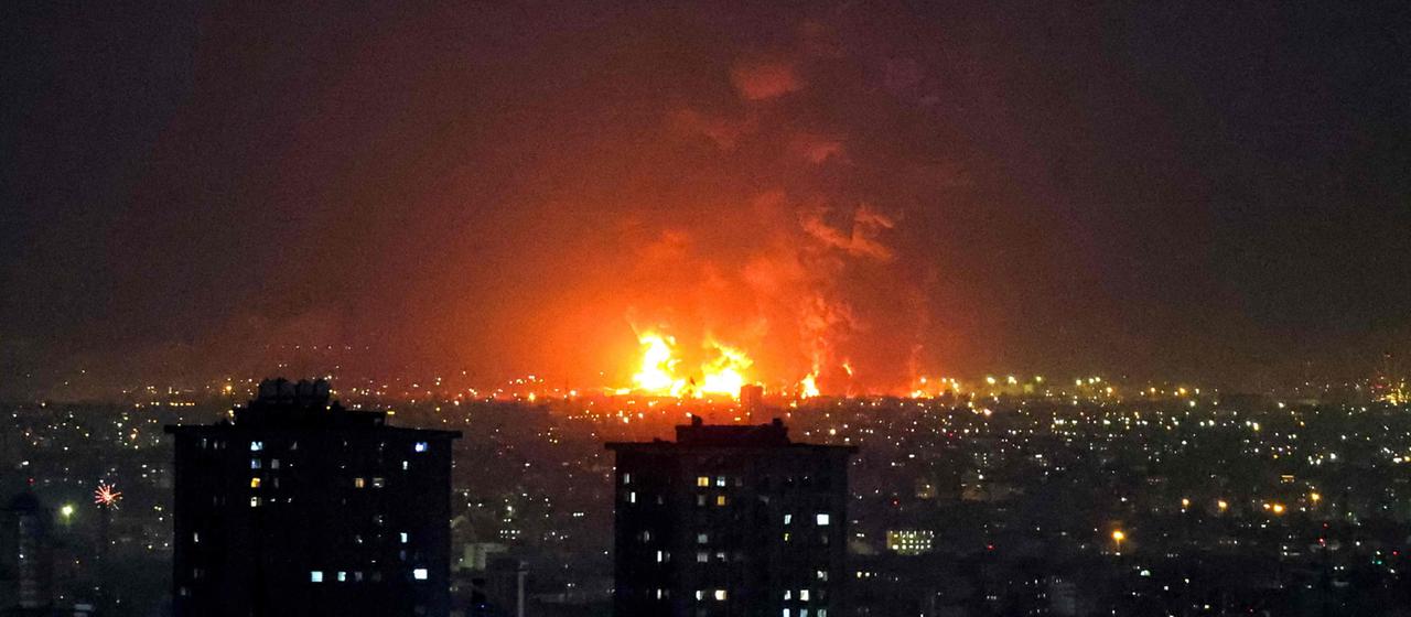 Ein schwerer Brand in Teheran