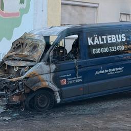 Kältebus der Berliner Stadtmission abgebrannt. (Quelle: privat)