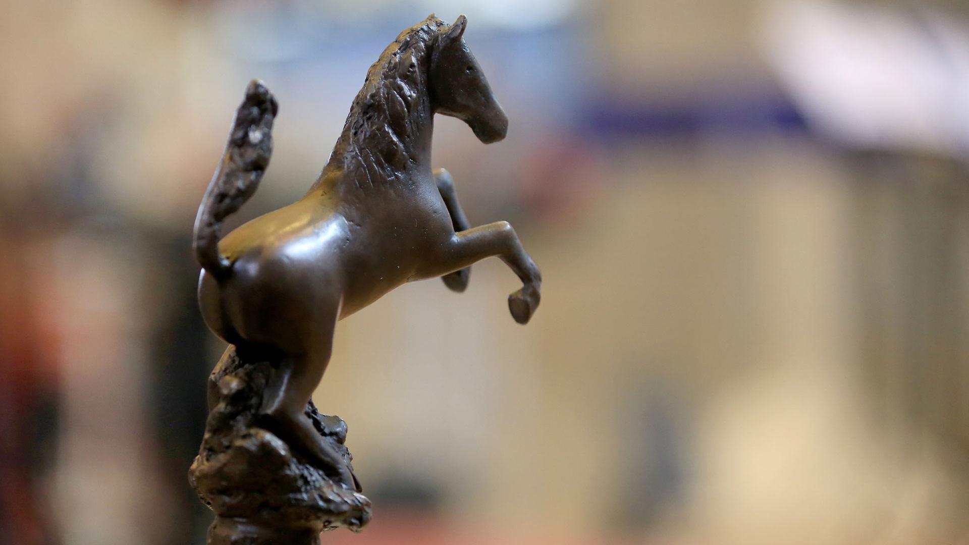 Die Statue des WestfÃ¤lischen Friedenspreises, ein Pferd | Marcel Kusch/dpa