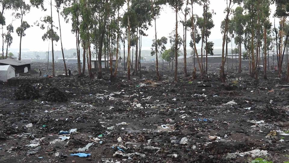 Ein abgerissenes Flüchtlingslager in Goma (DR Kongo)