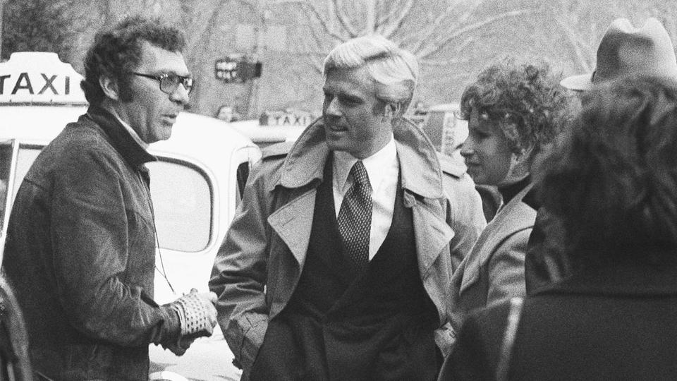 Sydney Pollack, Robert Redford und Barbra Streisand. (Archivbild: 8.11.1972)