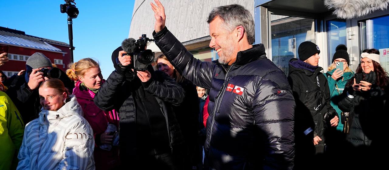 Dänemarks König Frederik bei seinem Besuch in Grönland