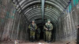 Israelische Soldaten in einem Tunnel der Hamas im nördlichen Gazastreifen (Archivbild).