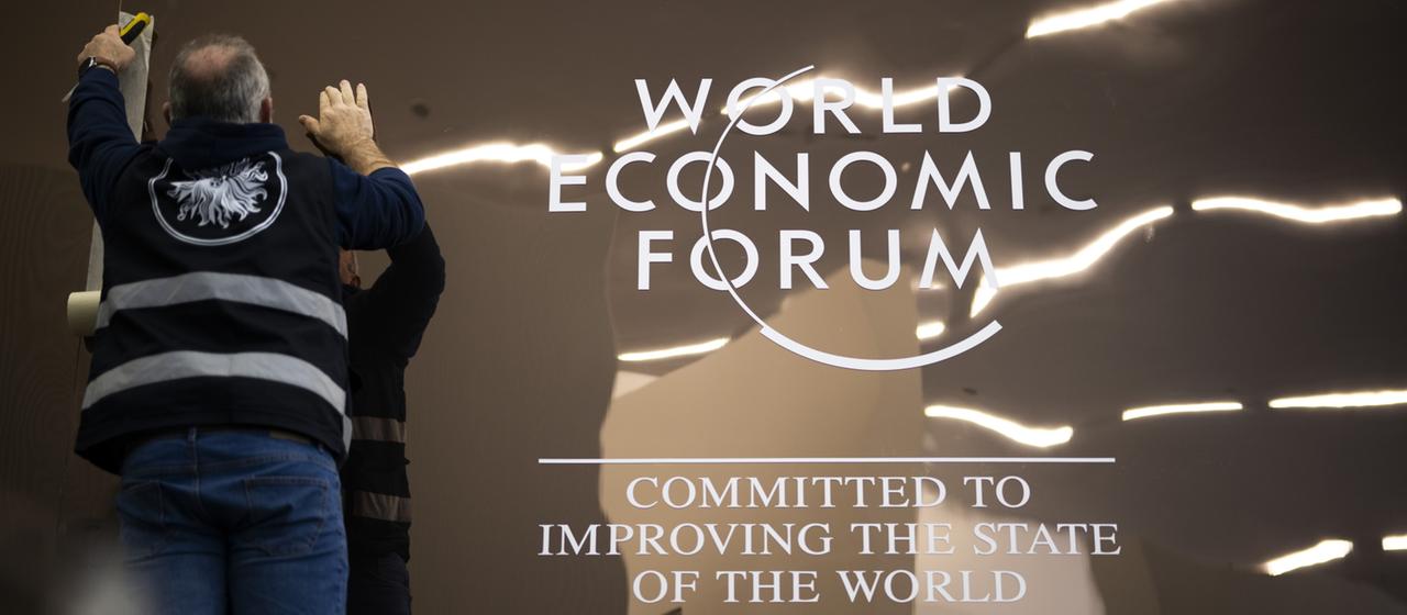 Vorbereitungen für das WEF in Davos